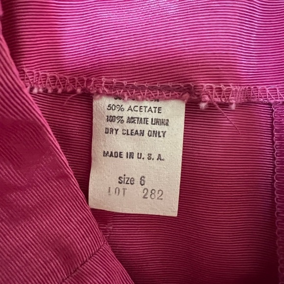 Vintage Watters and Watters two piece women's set hot pink size 6 - Picture 8 of 10